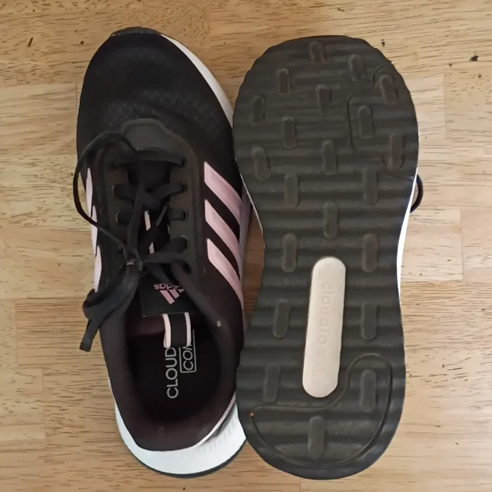 adidas Men’s Cloudfoam Comfort Low Top Athletic Sneakers Black/Pink Lace-Up
